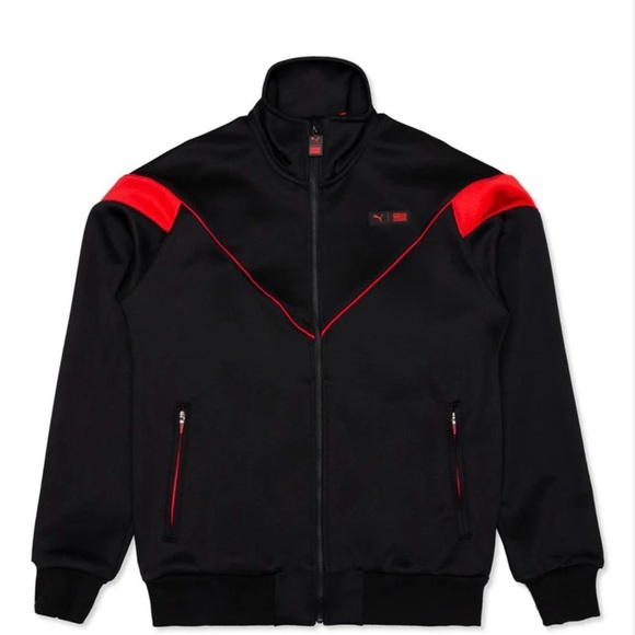 Puma Black and Red Bomber Track Jacket